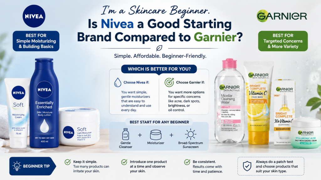 I’m a Skincare Beginner. Is Nivea a Good Starting Brand Compared to Garnier?