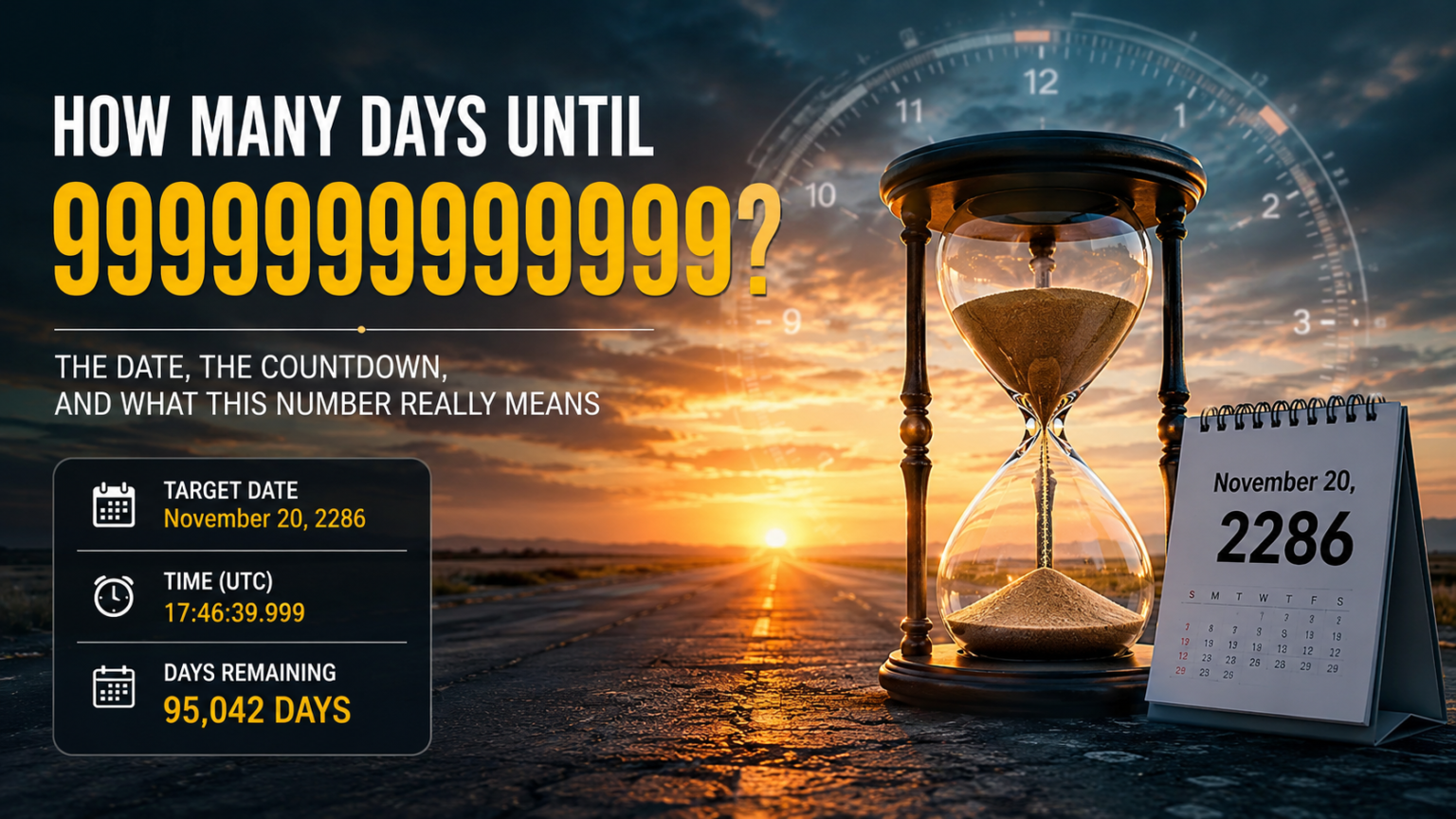 How Many Days Until 9999999999999? What This Number Actually Means How Many Days Until 9999999999999? What This Number Actually Means