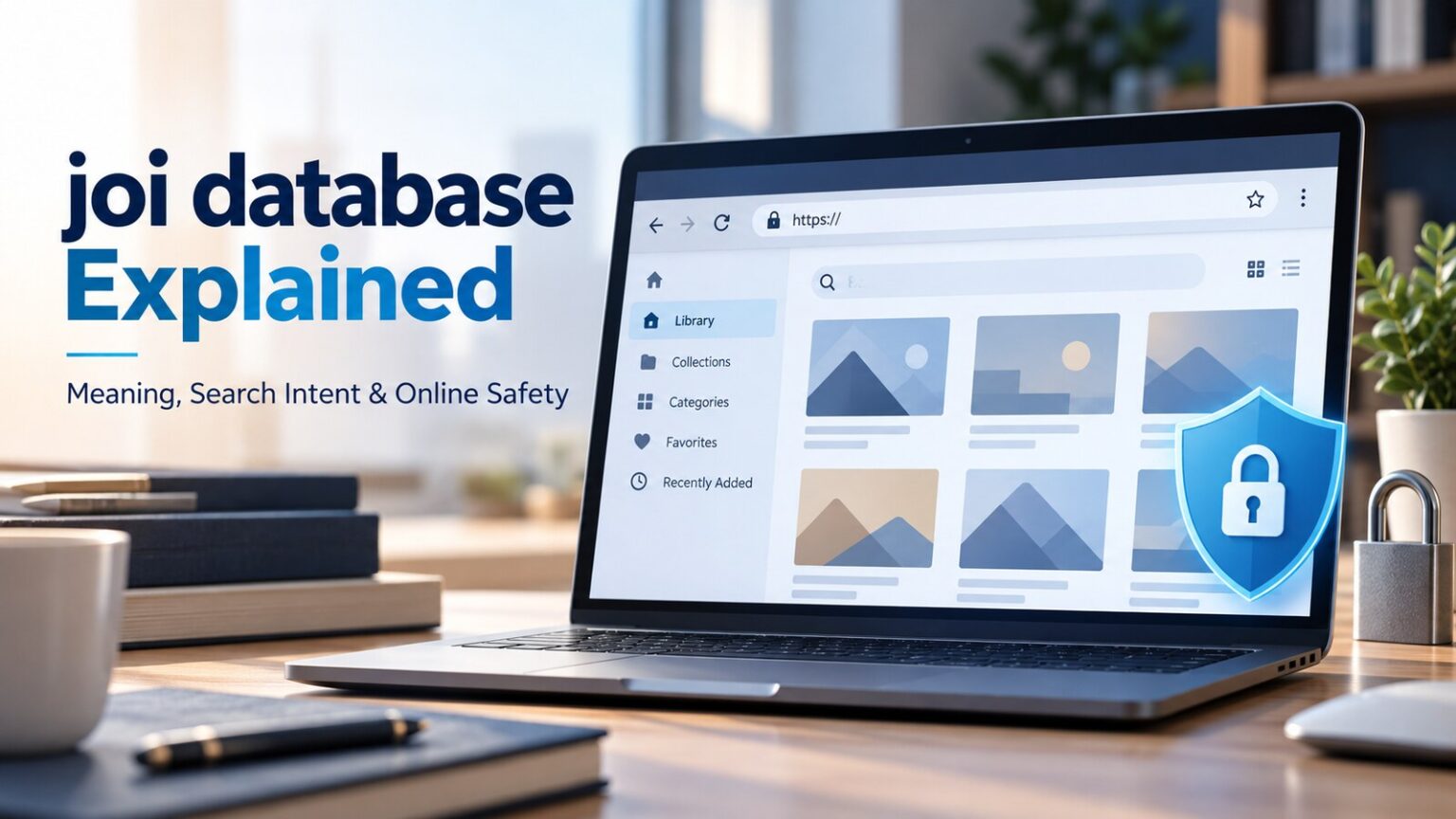Online safety illustration explaining joi database search intent