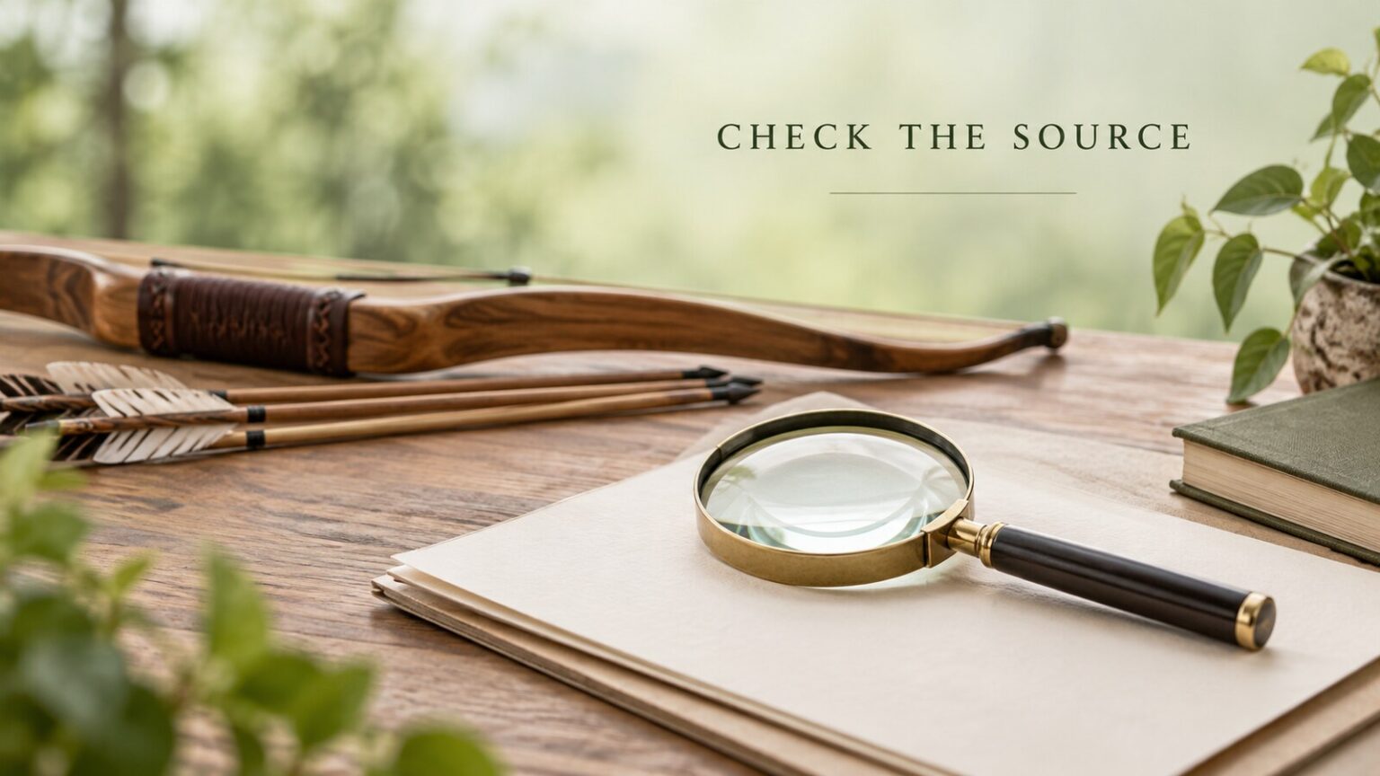 Bow, arrows and magnifying glass illustrating source checks for juwai morning teer result arcarrierpoint