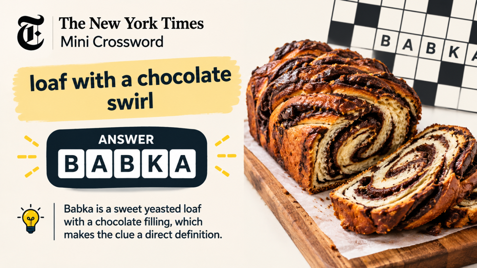 loaf with a chocolate swirl nyt: Answer Explained loaf with a chocolate swirl nyt: Answer Explained