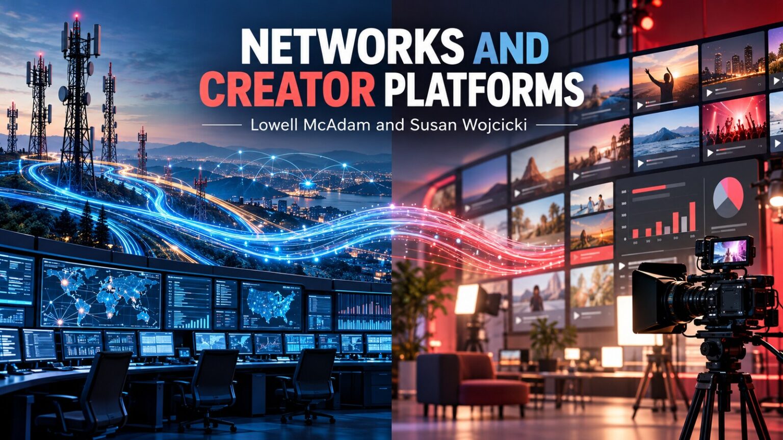 Conceptual comparison of Lowell McAdam's telecommunications leadership and Susan Wojcicki's video platform leadership