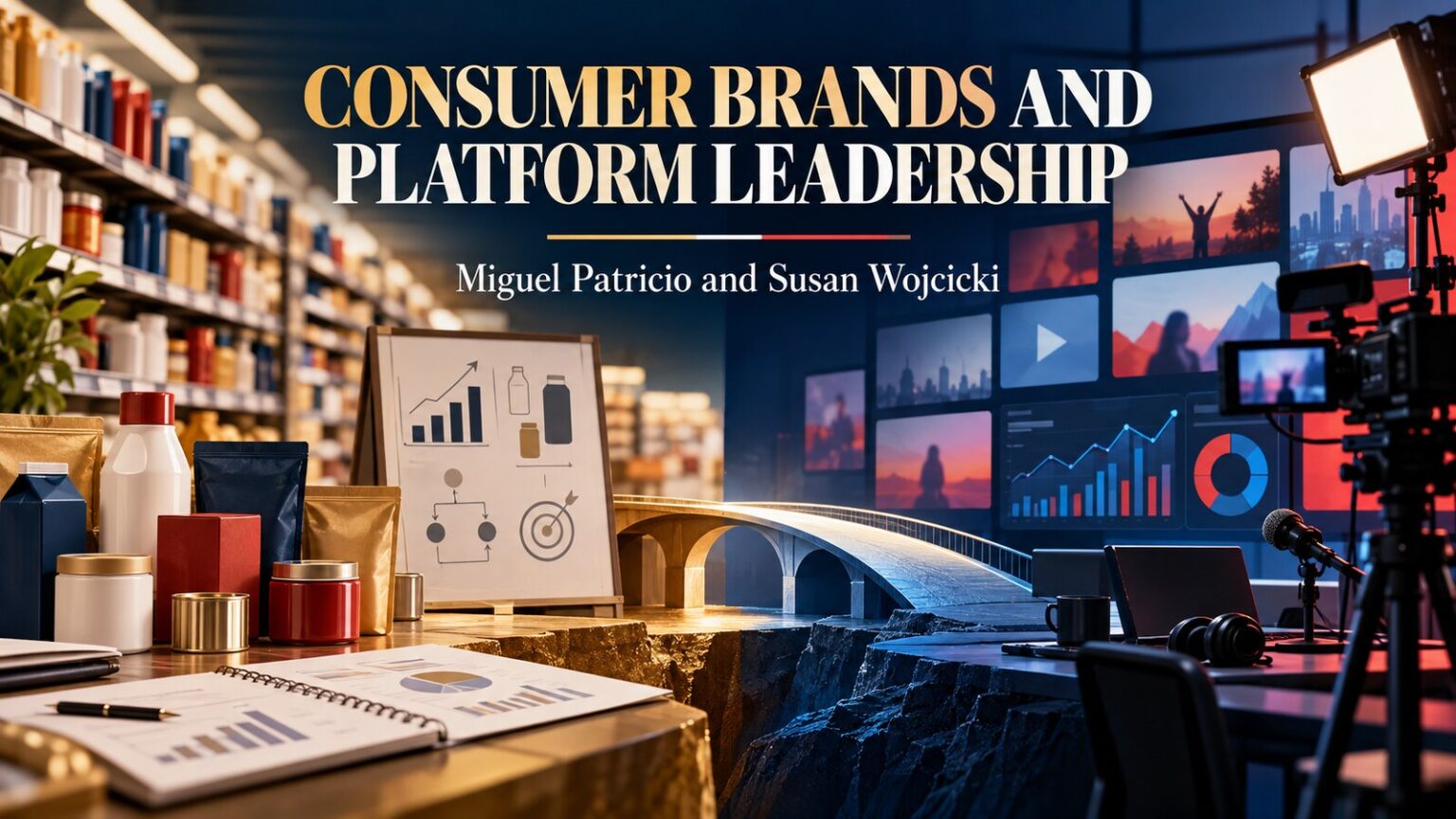 Conceptual comparison of Miguel Patricio's consumer brand leadership and Susan Wojcicki's video platform leadership