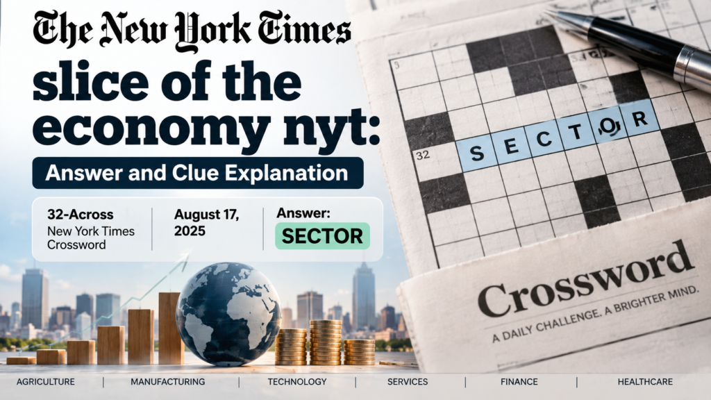 slice of the economy nyt: Answer and Clue Explanation