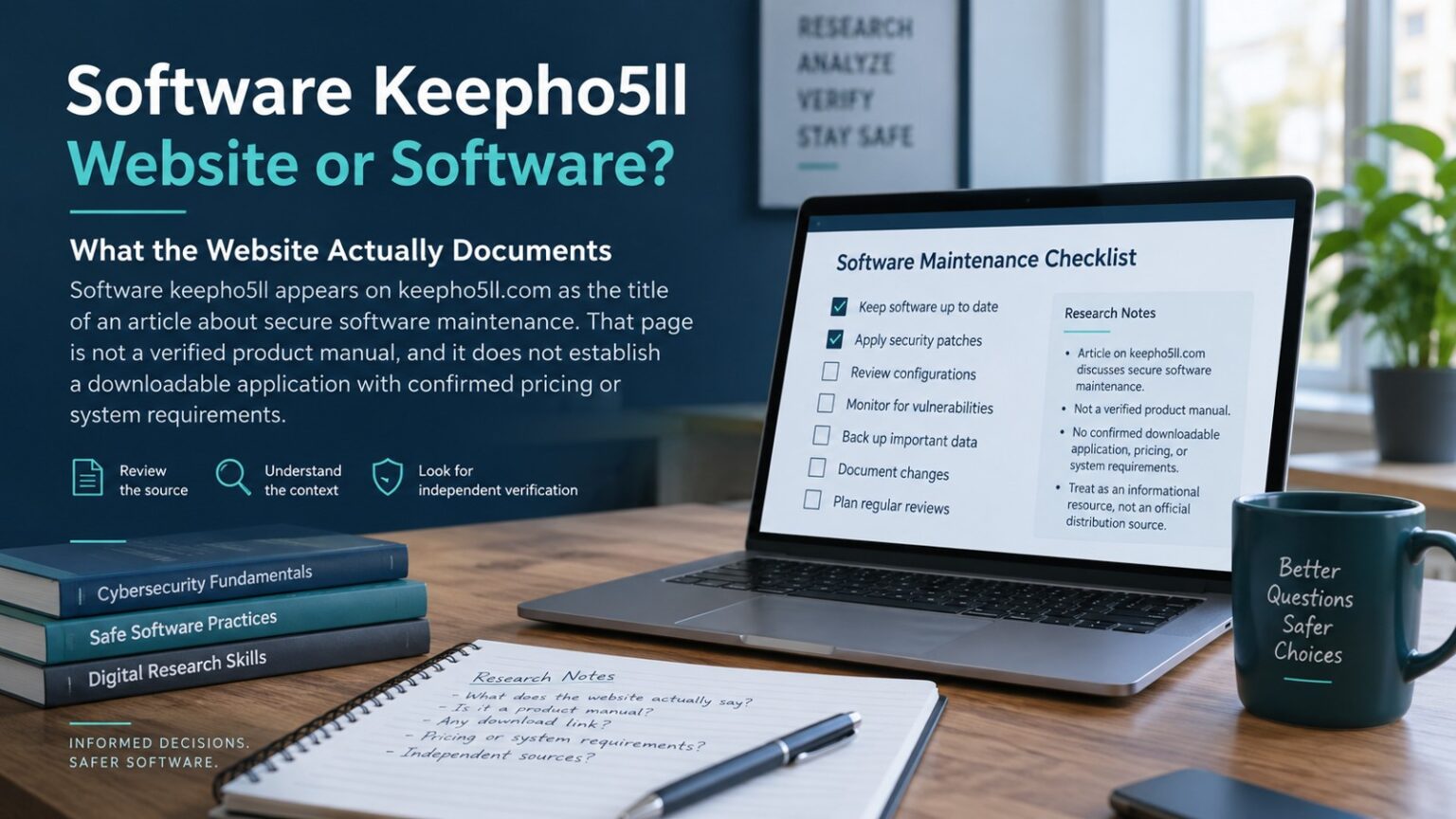 software keepho5ll: What the Website Actually Documents software keepho5ll editorial illustration of a laptop with a software maintenance checklist