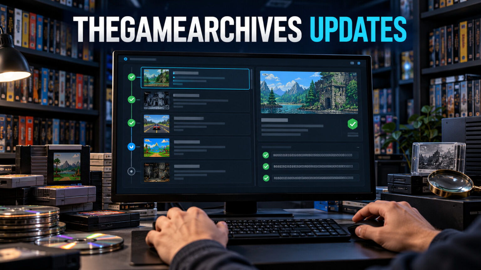 TheGameArchives Updates: What Is Verified and How to Check Safely TheGameArchives updates verification screen in a retro game archive