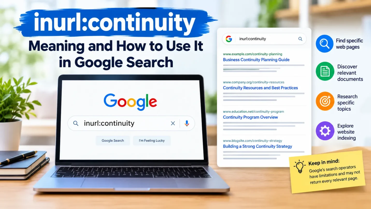 inurl:continuity: Meaning and How to Use It in Google Search