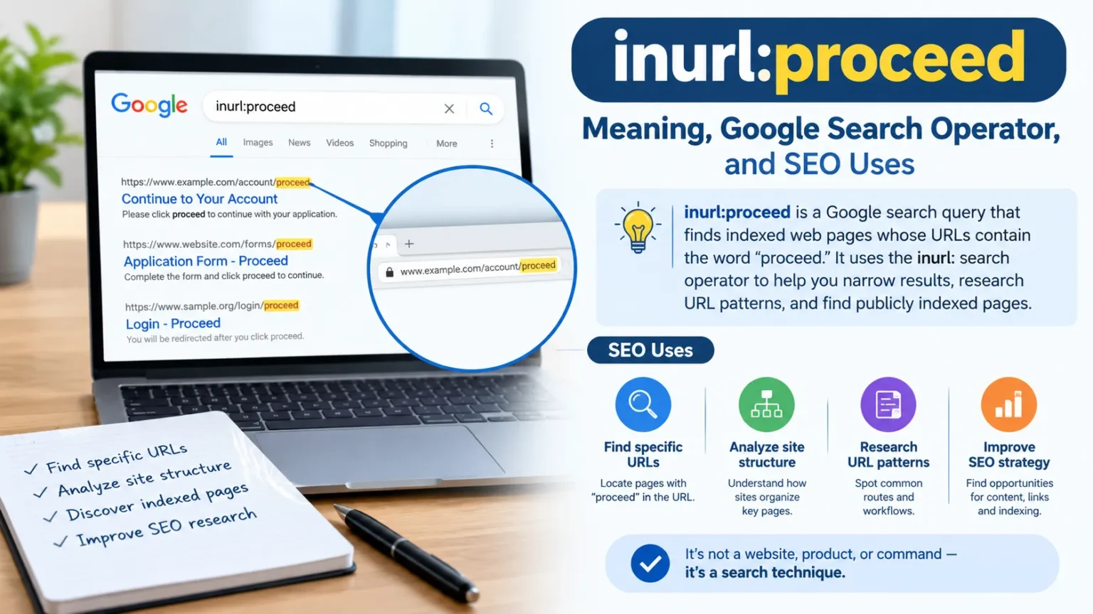 inurl:proceed: Meaning, Google Search Operator, and SEO Uses