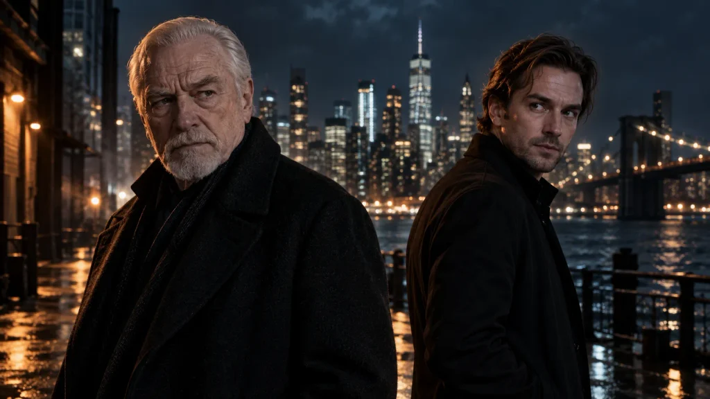 AI-generated illustration of Brian Cox as the New York Ripper and Dan Stevens as the Five Borough Killer in Dexter: Resurrection Season 2.