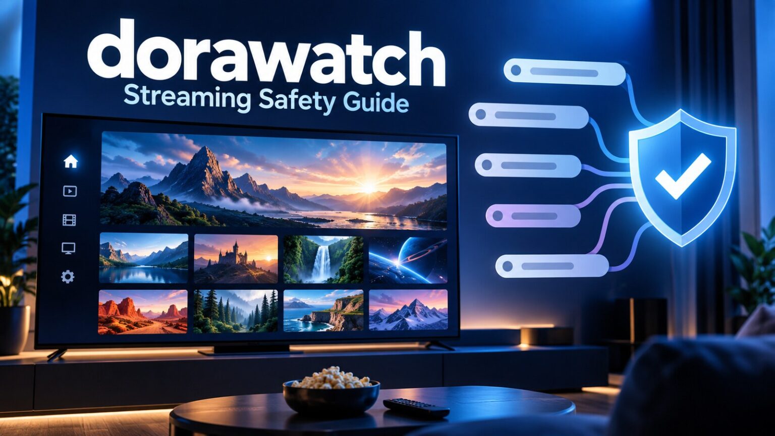dorawatch: What It Is, Domain Confusion and Streaming Risks dorawatch streaming safety guide shown on a modern blue entertainment screen